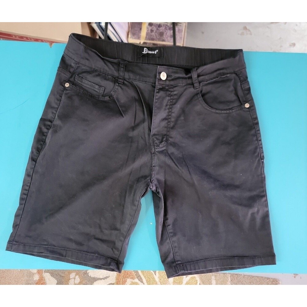 Urban G Black Light Denim Stretch Shorts Men's Size 34